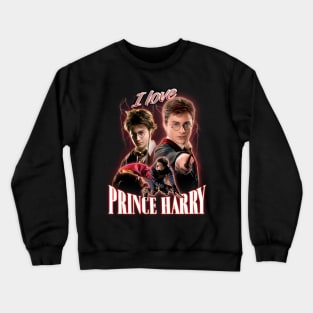 I Love Prince Harry Daniel Radcliffe Cursed Fan Collage Crewneck Sweatshirt